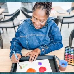 The essence of exceptional living a woman painting