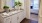a bathroom with a bed and sink