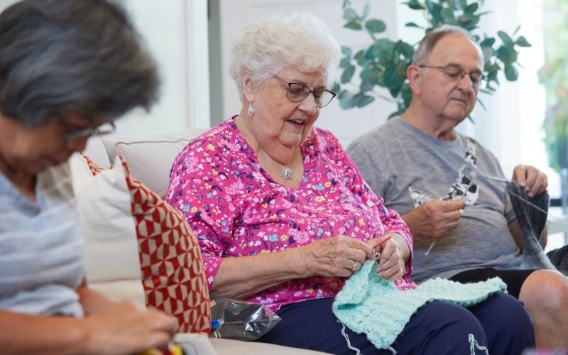 a group of people sitting together